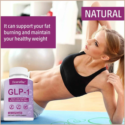 GLP-1 Support Supplement – Berberine, Green Tea & Cinnamon – Metabolism, Blood Sugar & Weight Management Support – 120 Capsules
