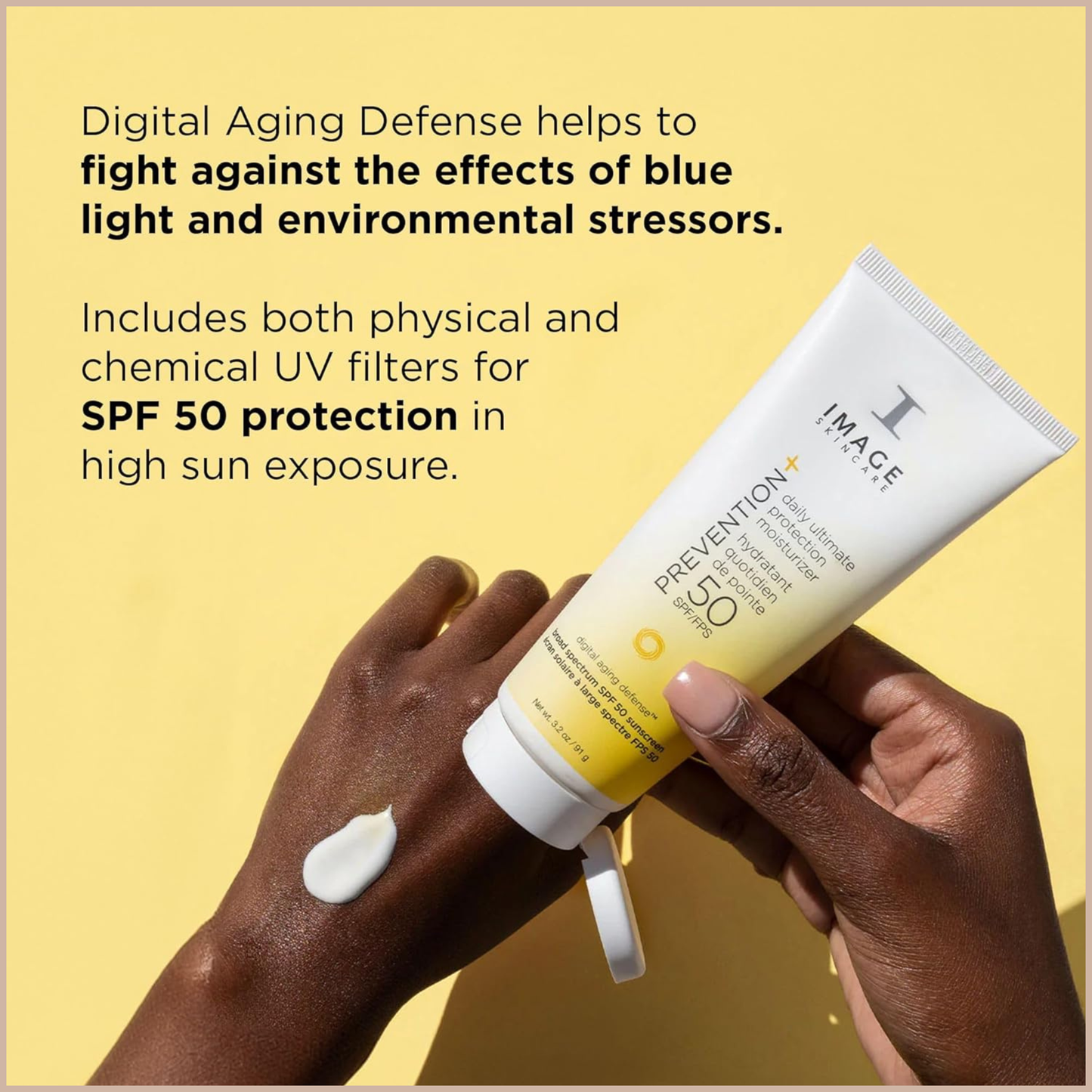 Skincare PREVENTION+ Daily Ultimate Protection Moisturizer SPF 50 – Zinc Oxide Face Sunscreen Lotion, Blendable No White Cast Finish – 3.2 oz