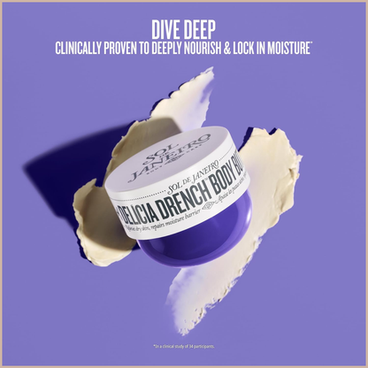Delícia Drench Body Butter – Deep Moisture Body Cream with Bacuri Butter, Prebiotic Hibiscus & Cheirosa 59 Scent