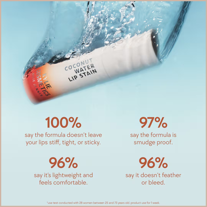 Coconut Water Lip Stain – Hydrating Kiss-Proof Lip Tint with Buildable Color