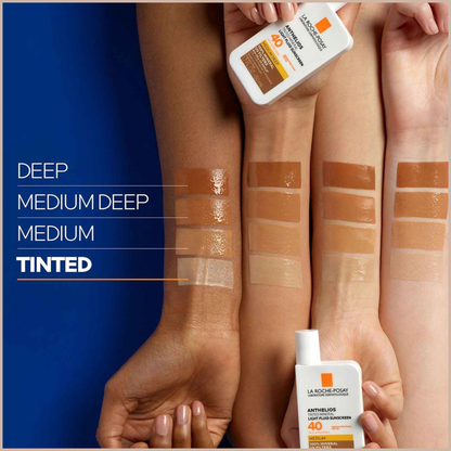 Anthelios Ultra-Light Mineral Sunscreen SPF 40 – Tinted Broad Spectrum Face Sunscreen with Titanium Dioxide, Oil-Free Matte Finish - Tinted