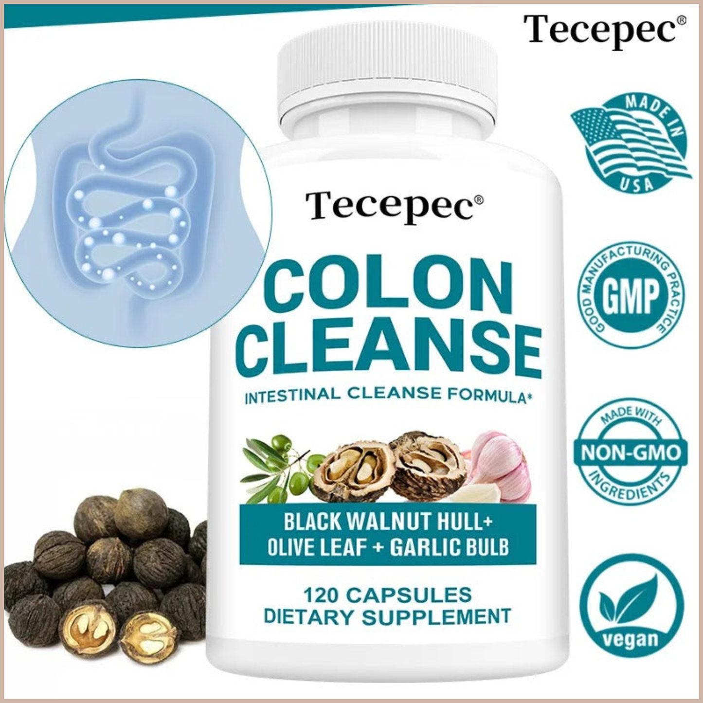 Colon Cleansing Capsules – Detox, Digestive Balance & Intestinal Health – Metabolism Support