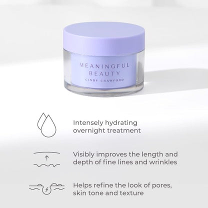 Meaningful Beauty Age Recovery Night Crème with Retinol – Overnight Anti-Aging Moisturizer with Melon Extract & Hexapeptide-9