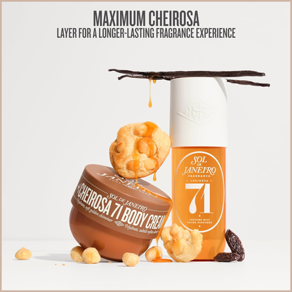 Limited Edition Cheirosa 71 Shimmering Body Cream – Vanilla Body Cream with Golden Shimmer, Macadamia Nut Butter & Tonka Bean