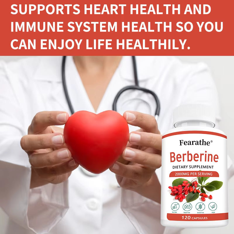 Berberine 2000mg Capsules for Metabolic & Digestive Support, 30 Count