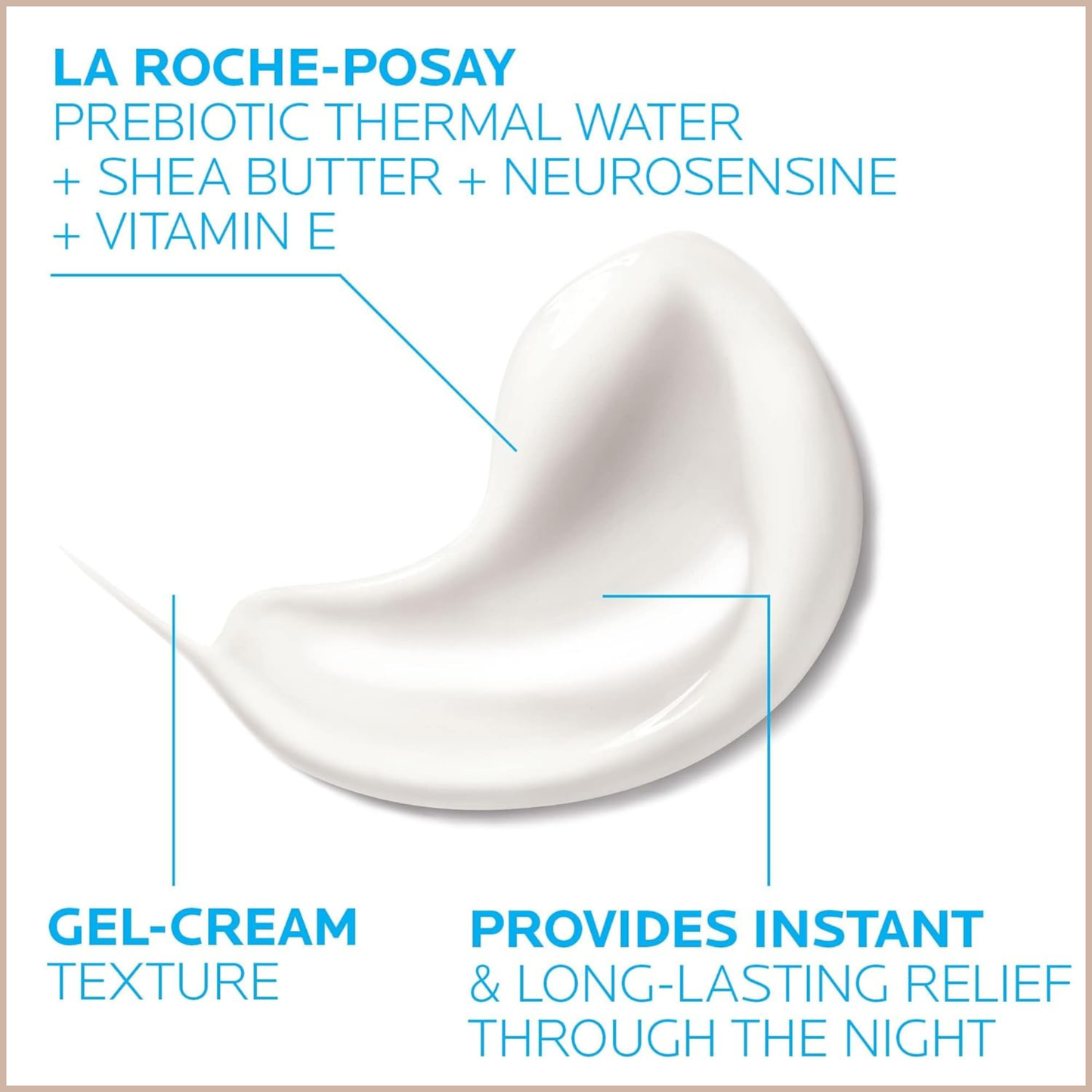 Toleriane Dermallergo Night Cream – Intense Soothing Night Moisturizer with Neurosensine, Vitamin E & Niacinamide for Sensitive Skin