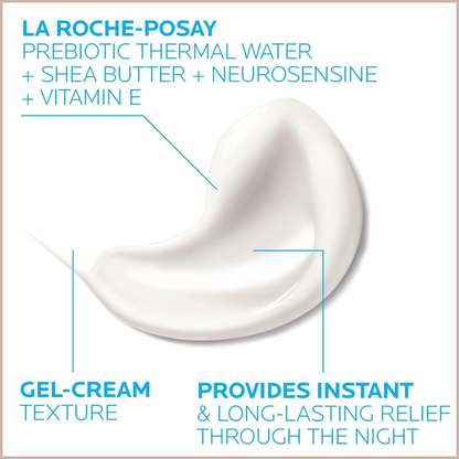 Toleriane Dermallergo Night Cream – Intense Soothing Night Moisturizer with Neurosensine, Vitamin E & Niacinamide for Sensitive Skin