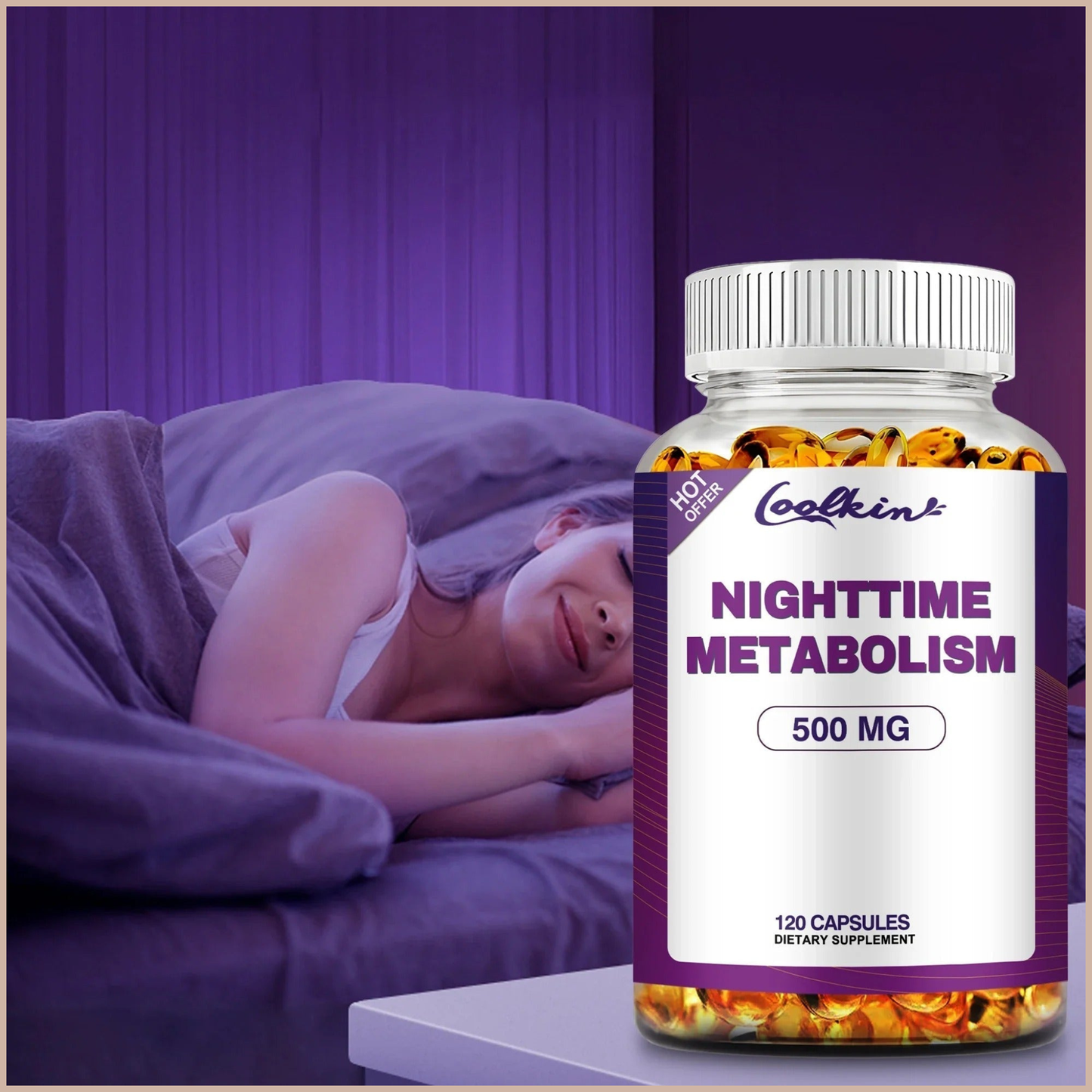 Nighttime Metabolism Capsules – Weight Management, Appetite & Metabolic Support – 120 Count