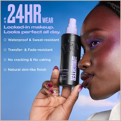 All Nighter Waterproof Makeup Setting Spray – 24HR Wear, Natural Finish & Ultra-Fine Mist