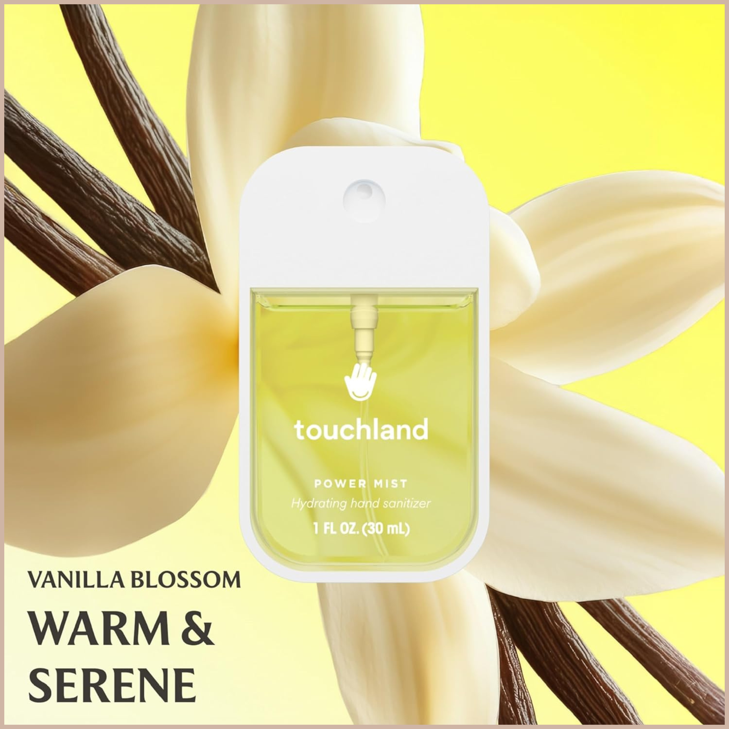 Hand Sanitizer Spray Blossom Trio – Pure Lavender, Vanilla Blossom & Rainwater – 3 x 1 fl oz Travel Mists