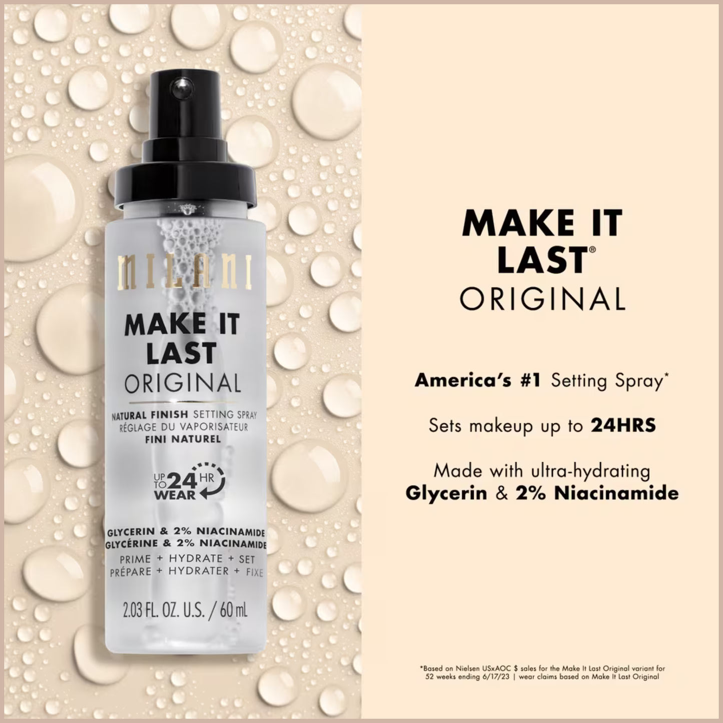 Make It Last Original Setting Spray – Natural Finish, 24HR Makeup Hold & Hydrating Primer Spray