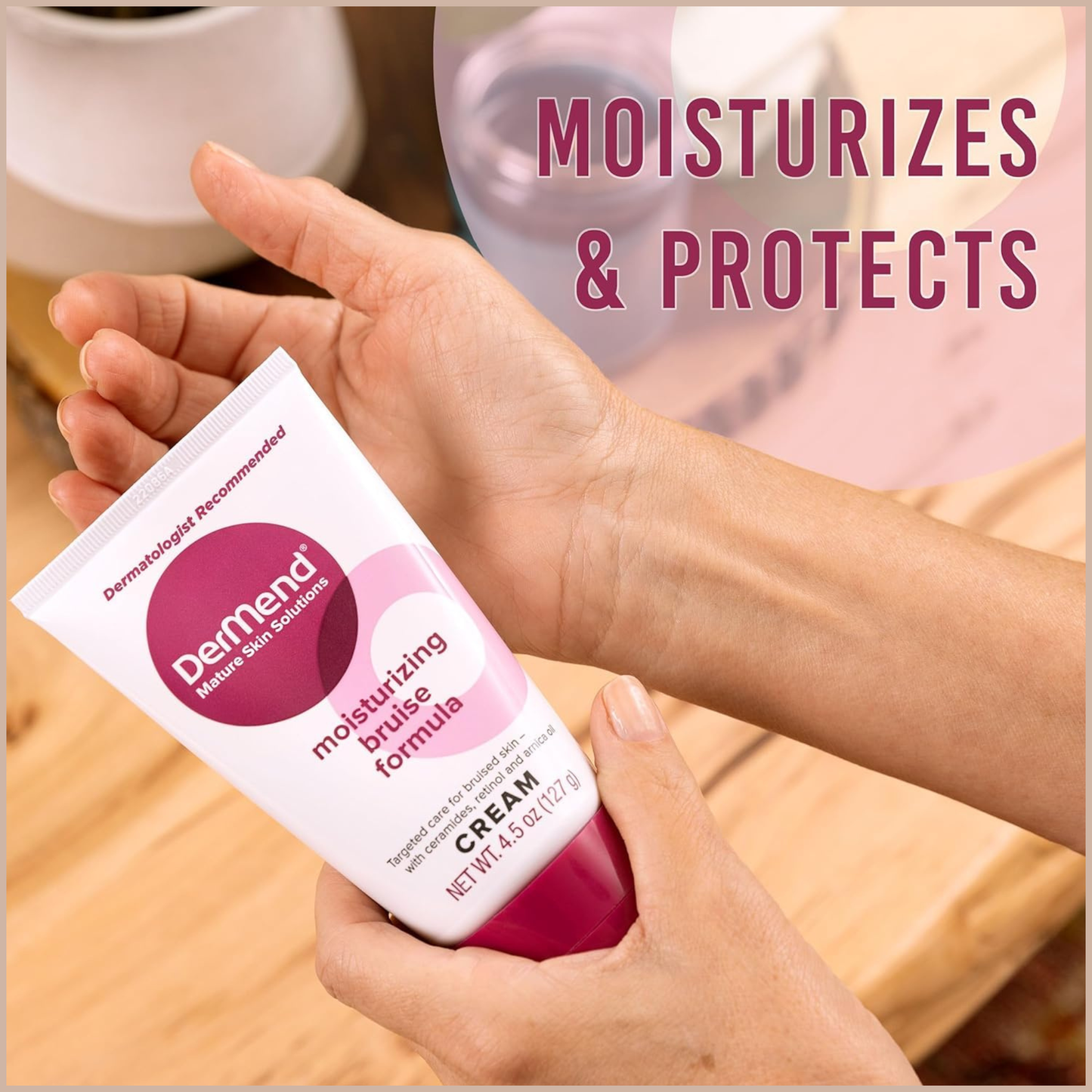 Arnica Bruise Cream with Vitamin K – Moisturizing Formula for Thin & Mature Skin with Retinol, Ceramides & Arnica Oil – 4.5 oz