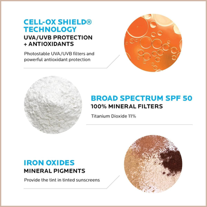 Anthelios Ultra-Light Mineral Sunscreen SPF 40 – Tinted Broad Spectrum Face Sunscreen with Titanium Dioxide, Oil-Free Matte Finish - Tinted