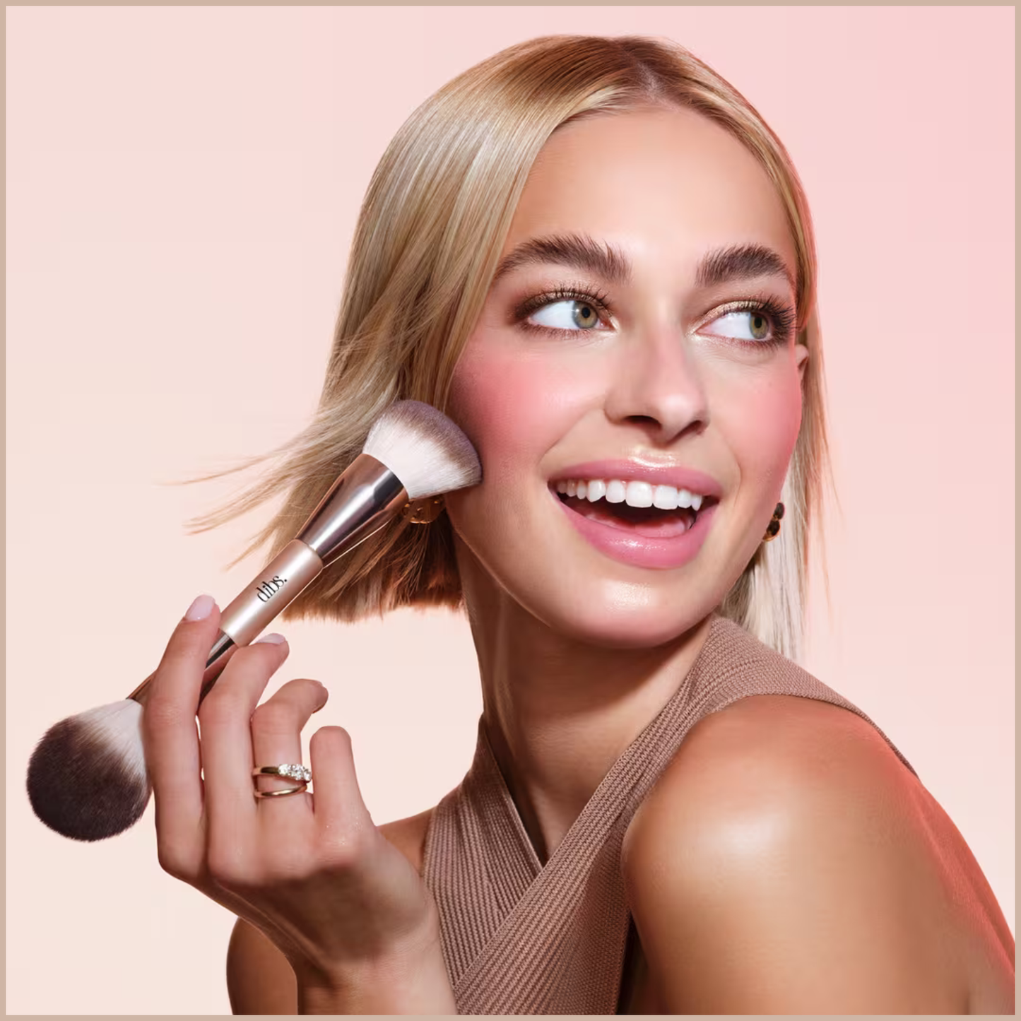 Duo Brush Face for Cream + Powder – Dual-Ended Complexion Brush for Blending, Building & Setting