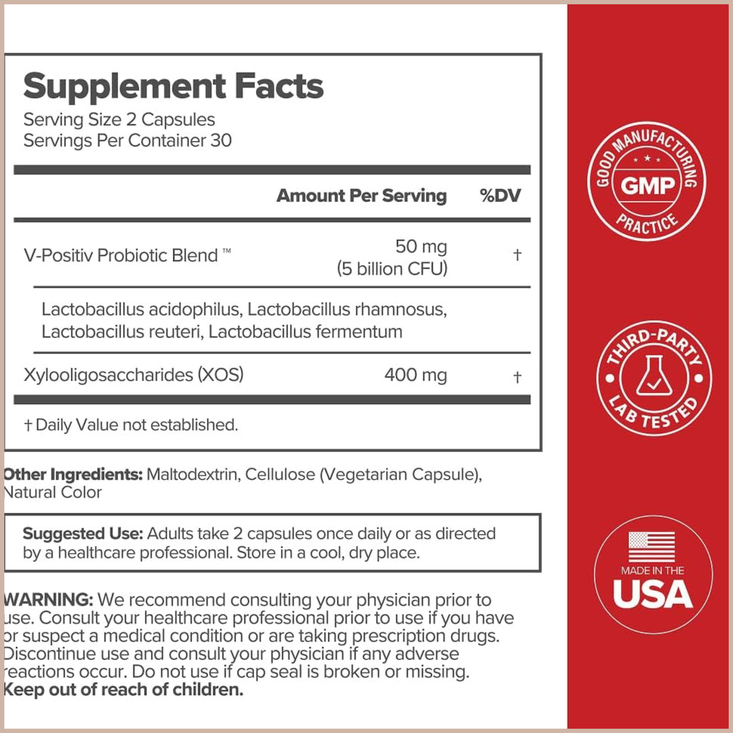 URO Vaginal Probiotics for Women – pH Balance, Healthy Odor & Flora Support with Prebiotics & Lactobacillus – 60 Capsules