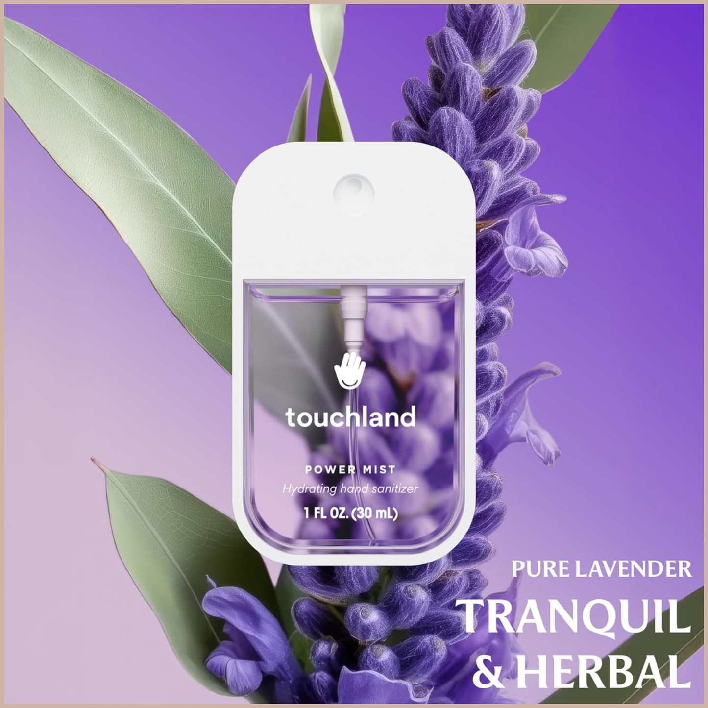 Hand Sanitizer Spray Blossom Trio – Pure Lavender, Vanilla Blossom & Rainwater – 3 x 1 fl oz Travel Mists