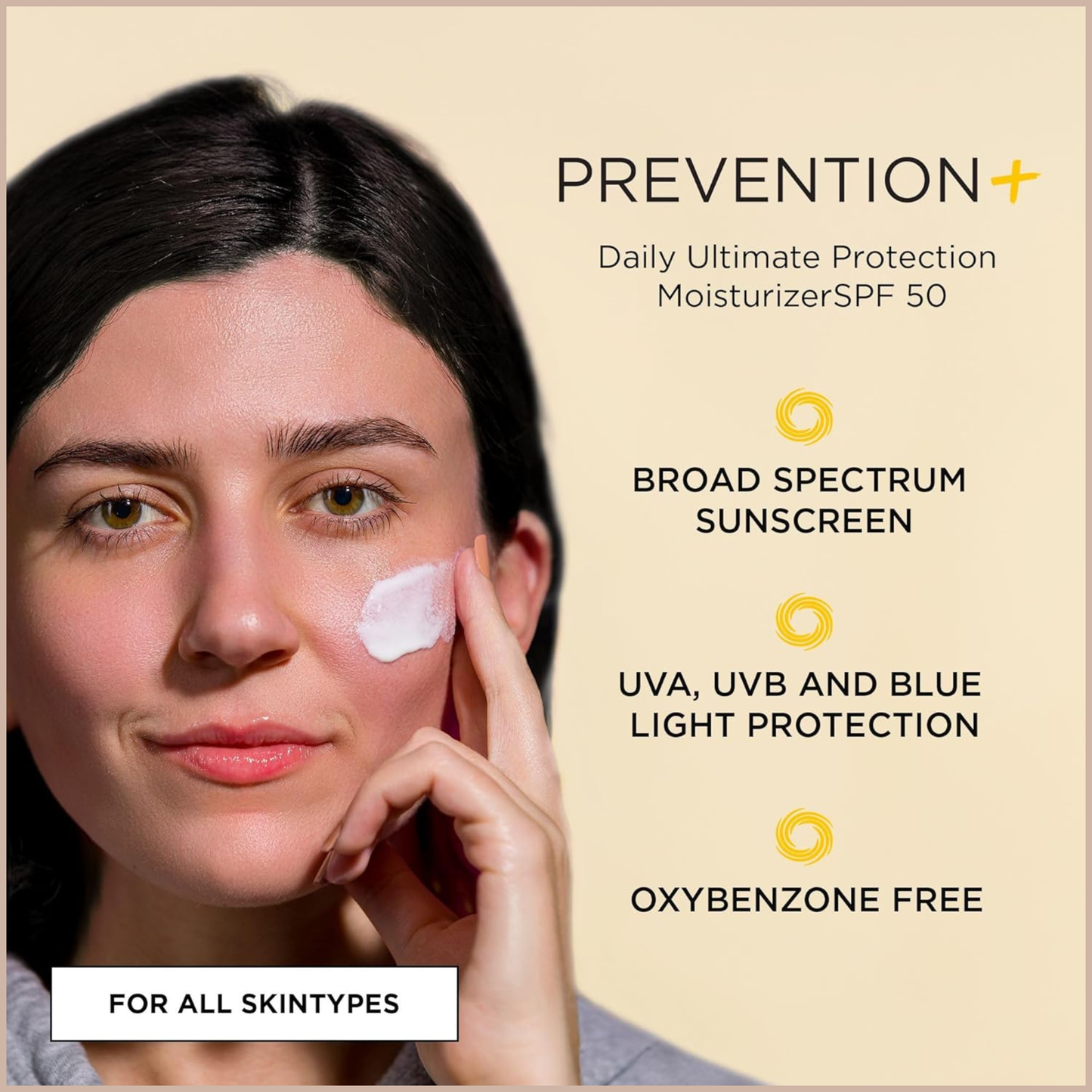 Skincare PREVENTION+ Daily Ultimate Protection Moisturizer SPF 50 – Zinc Oxide Face Sunscreen Lotion, Blendable No White Cast Finish – 3.2 oz