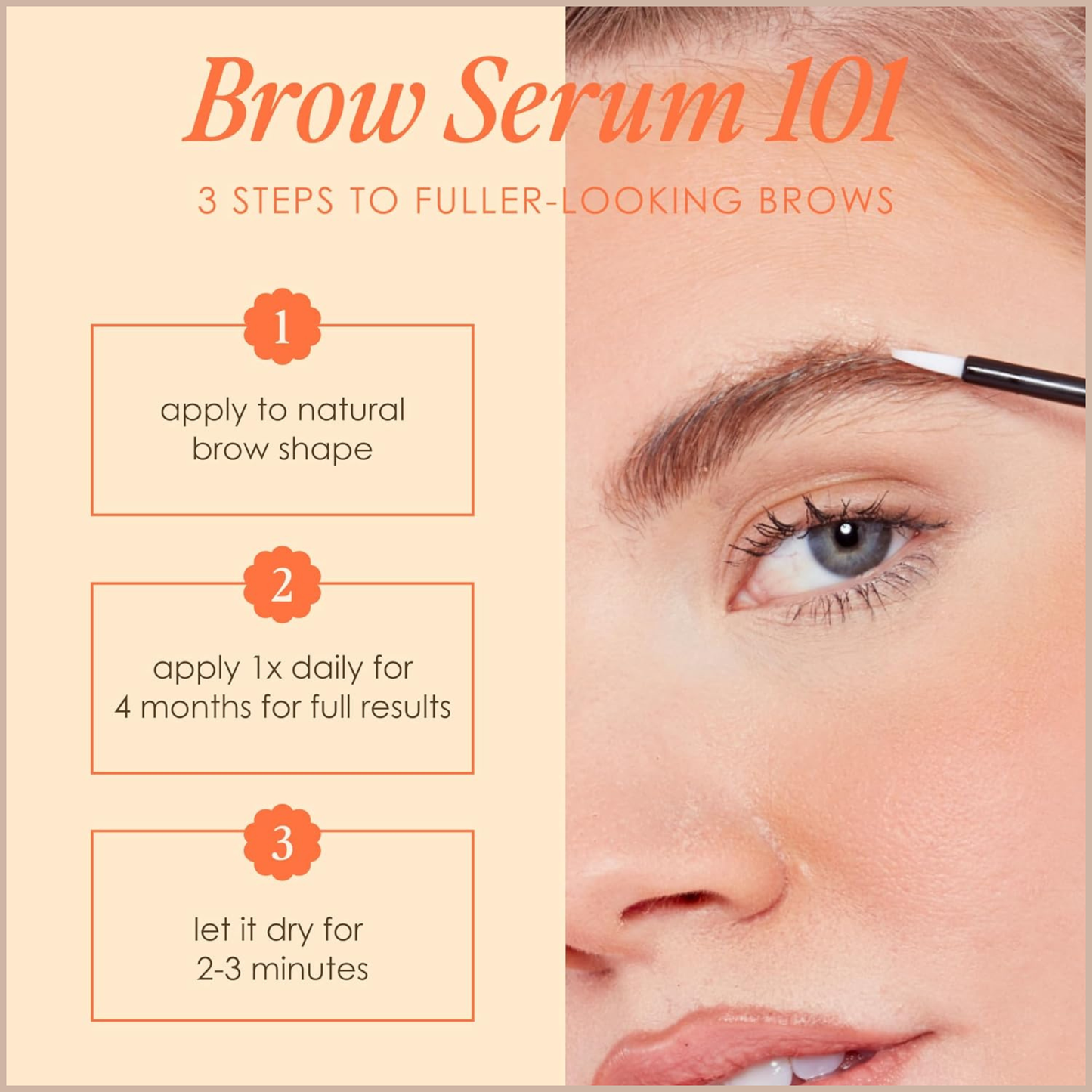 GrandeBROW Brow Enhancing Serum – Fuller, Bolder-Looking Eyebrow Serum with Vitamins, Peptides, Antioxidants & Amino Acids