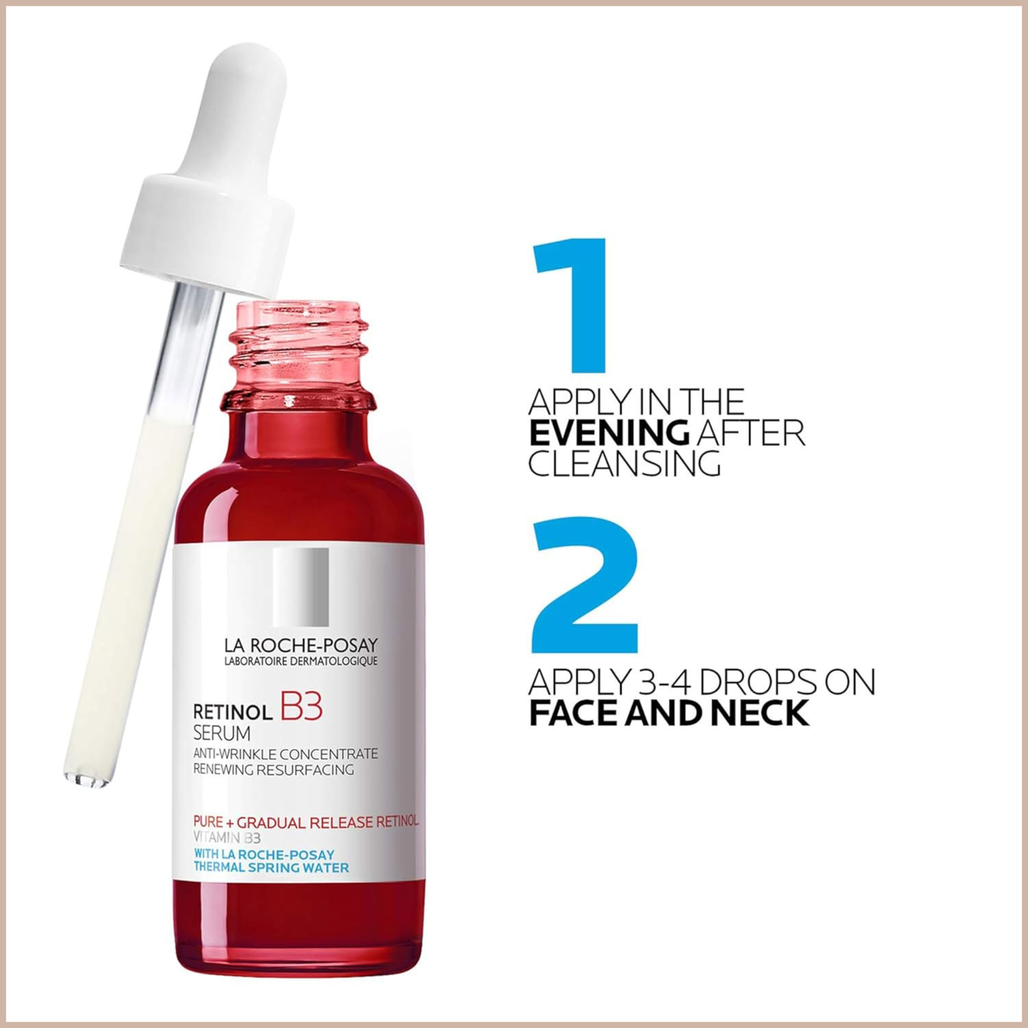 Pure Retinol Face Serum with Niacinamide & Hyaluronic Acid – Gentle Anti-Aging Serum for Fine Lines, Wrinkles & Uneven Tone – 1.0 fl oz