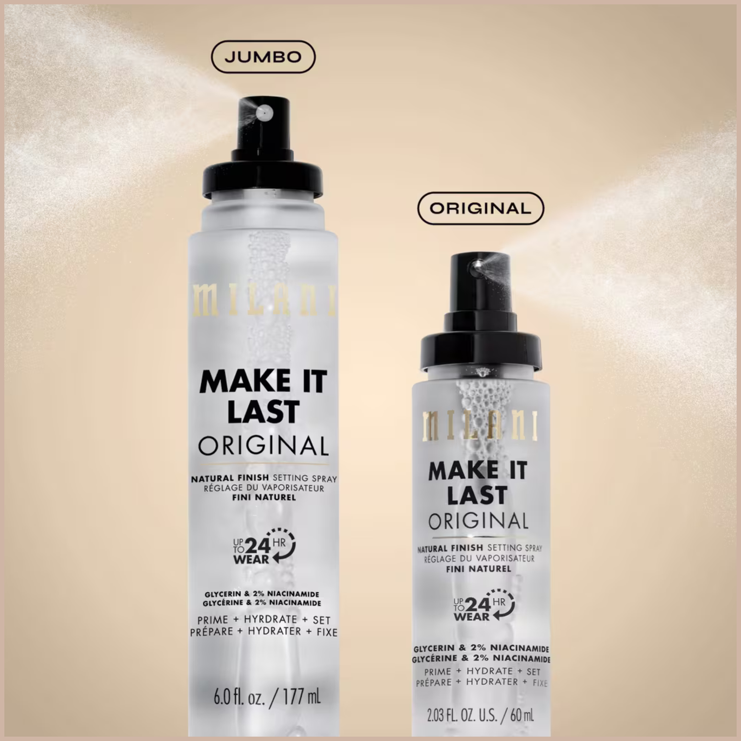 Make It Last Original Setting Spray – Natural Finish, 24HR Makeup Hold & Hydrating Primer Spray