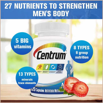 Centrum Multivitamin for Men – Energy, Muscle & Immune Support – 26 Vitamins & Minerals with Antioxidants
