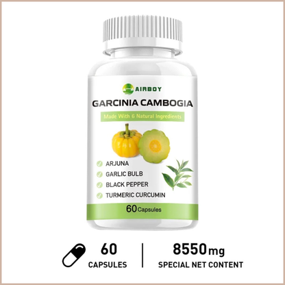 Garcinia Cambogia Capsules with Green Tea, Turmeric & Black Pepper, Herbal Supplement, 60 count