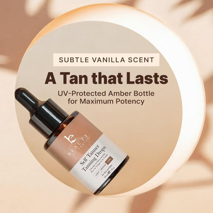 Self Tanning Drops for Face – Customizable Sunless Tanner Drops with Organic Aloe, DHA & Erythrulose for a Natural Glow