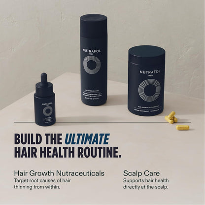 Nutrafol Men’s Hair Growth Supplements – 1-Month Supply for Visibly Thicker Hair & Improved Scalp Coverage