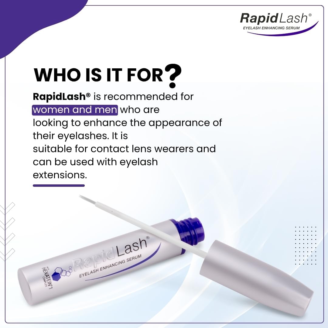 RapidLash Eyelash Enhancing Serum with HEXATEIN 1 Complex – Conditioning Lash Serum for Longer, Fuller & Thicker-Looking Lashes – 3ml / 0.1 fl oz