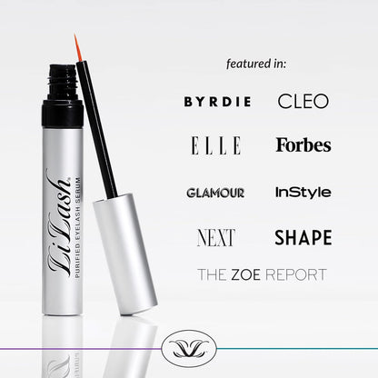 LiLash Purified Eyelash Serum – Vegan Lash Enhancer for Longer, Fuller & Thicker-Looking Lashes – 2ml / 90-Day Supply