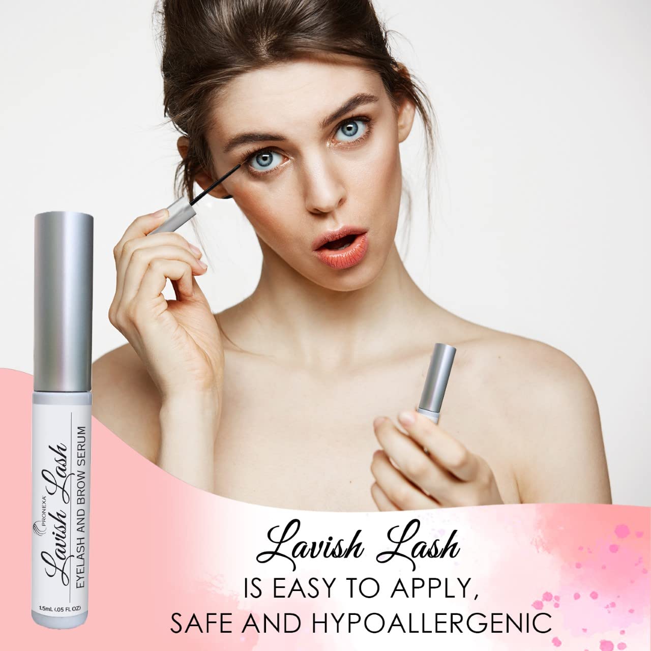 Pronexa Hairgenics Lavish Lash – Eyelash & Brow Enhancing Serum with Biotin, Peptides & Botanical Extracts – 3ml