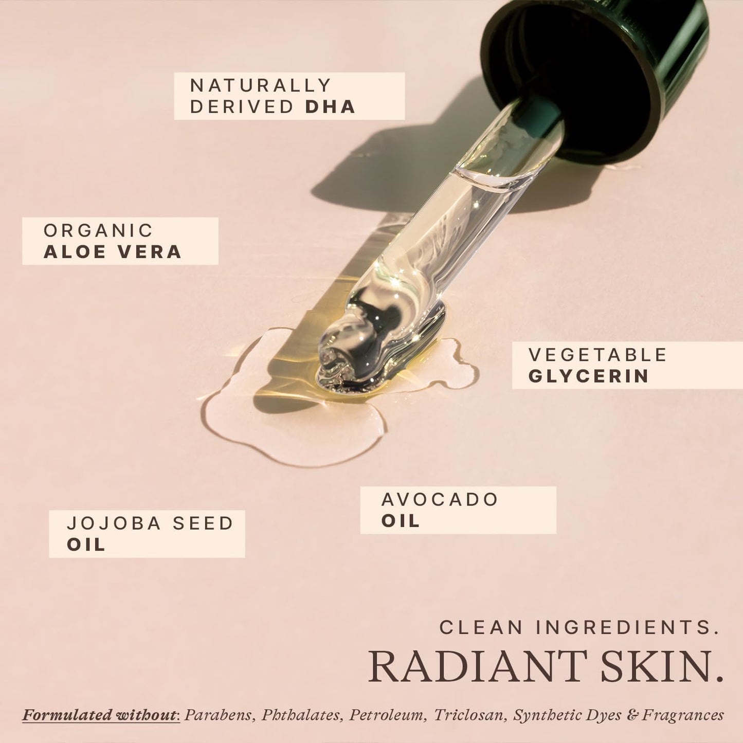 Self Tanning Drops for Face – Customizable Sunless Tanner Drops with Organic Aloe, DHA & Erythrulose for a Natural Glow