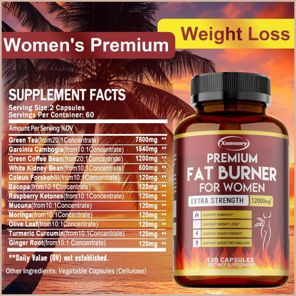 Green Tea Weight Management Capsules – Metabolism, Energy & Fat Support – 120 Count