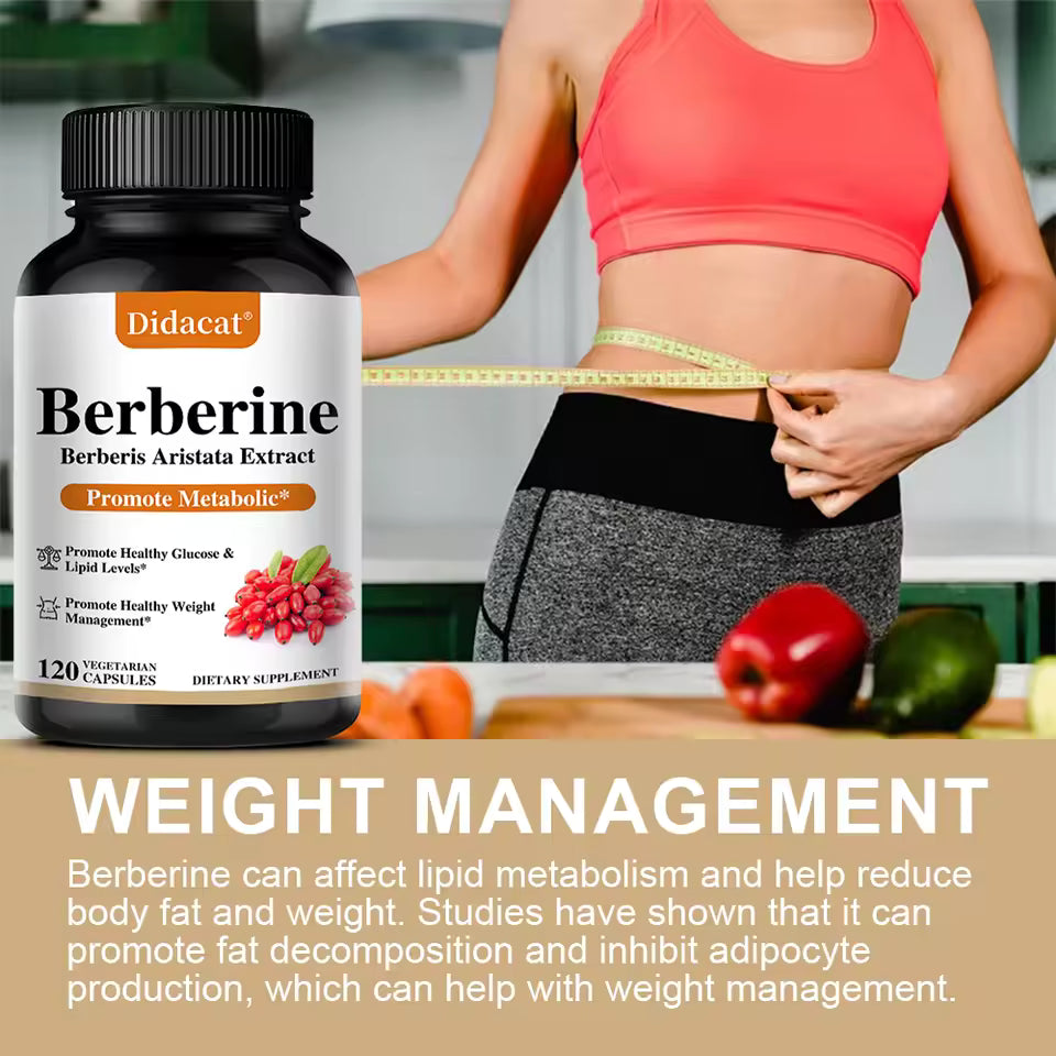 Berberine 500mg Metabolic Support Capsules, 30 Count