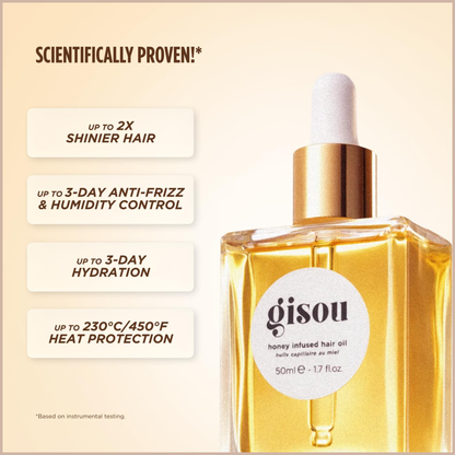 Honey Infused Hair Oil – Hydrating & Frizz Control Luxury Hair Treatment with Mirsalehi Honey – 1.7 fl oz