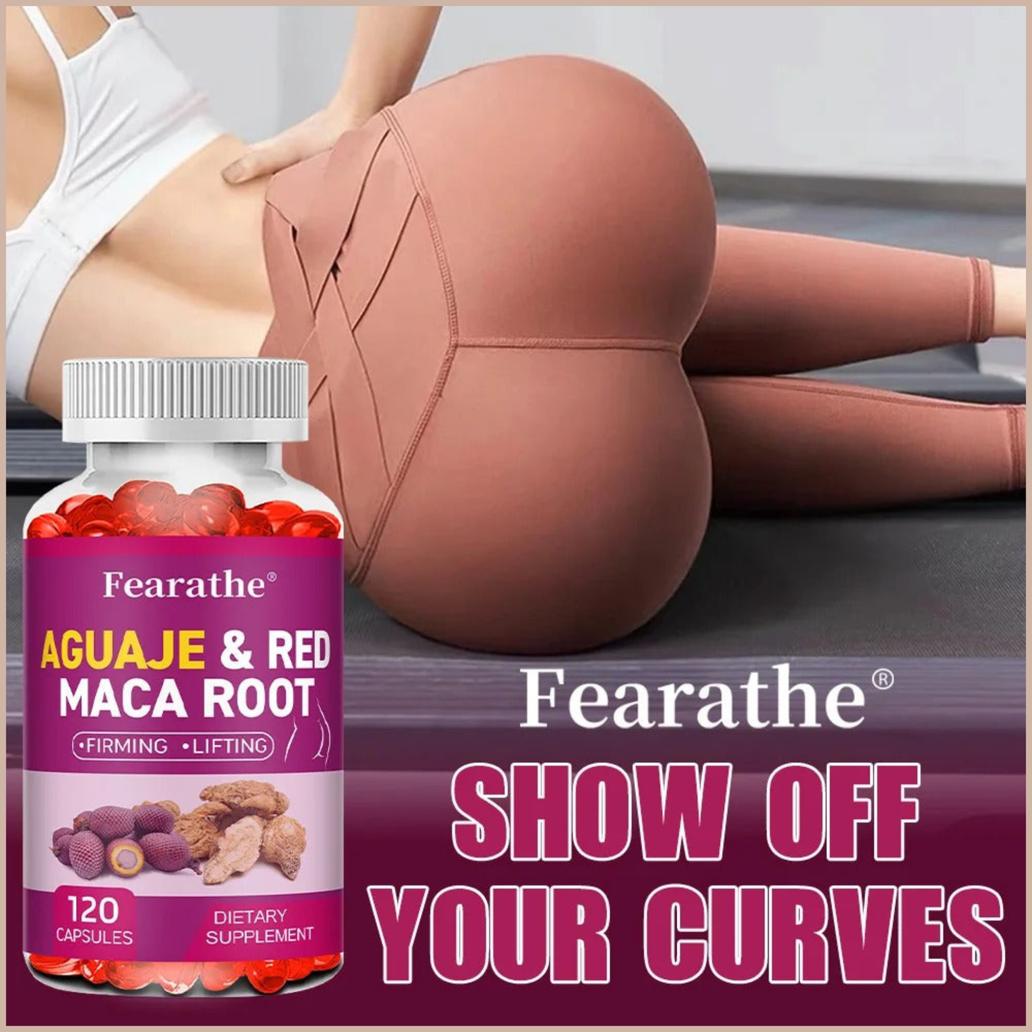 Organic Aguaje & Red Maca Root Capsules – Women’s Wellness, Body Balance, Energy & Immune Support – 120 Count