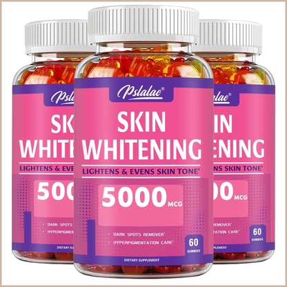 Skin Brightening Gummies – Tone, Antioxidant & Anti-Aging Support – L-Glutathione, Lemon & Cinnamon – 60 Gummies
