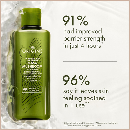 Mega-Mushroom Soothing Treatment Lotion – Lightweight Hydrating Lotion with Reishi Mushroom for Sensitive Skin