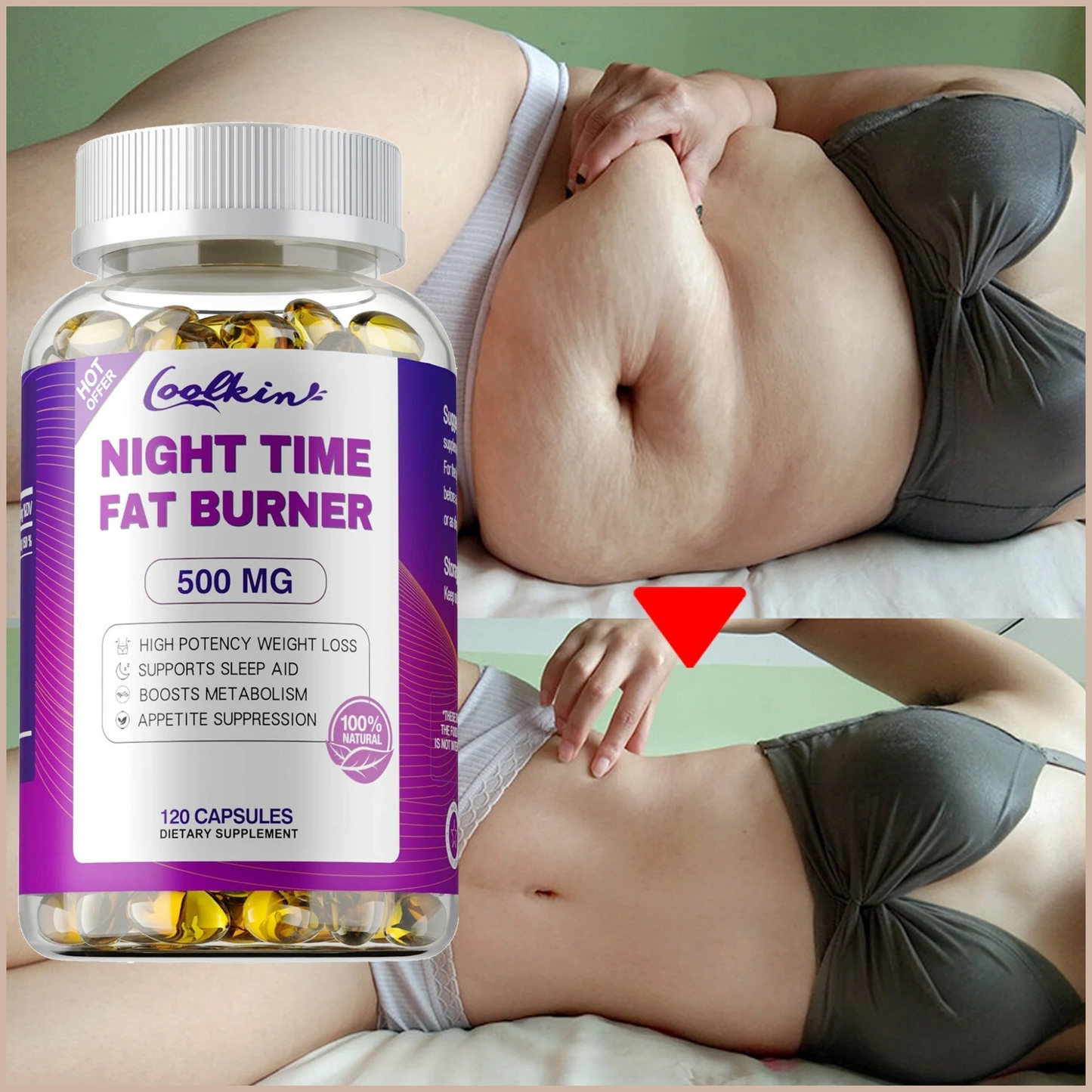 Nighttime Metabolism Capsules – Weight Management, Appetite & Metabolic Support – 120 Count