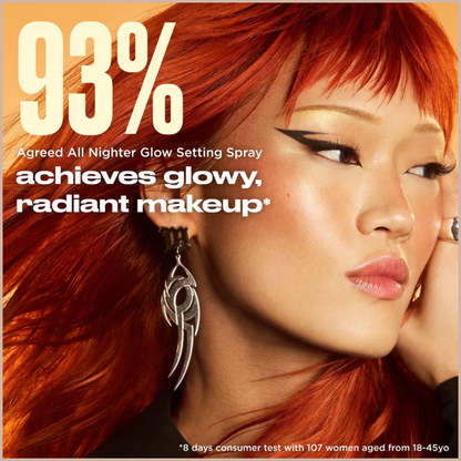 All Nighter Waterproof Glow Setting Spray – 24HR Makeup Hold, Glass-Skin Glow & Hydrating Finish