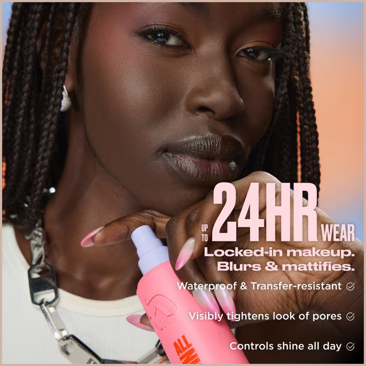 All Nighter Waterproof Matte Setting Spray – 24HR Makeup Hold, Oil Control & Matte Finish