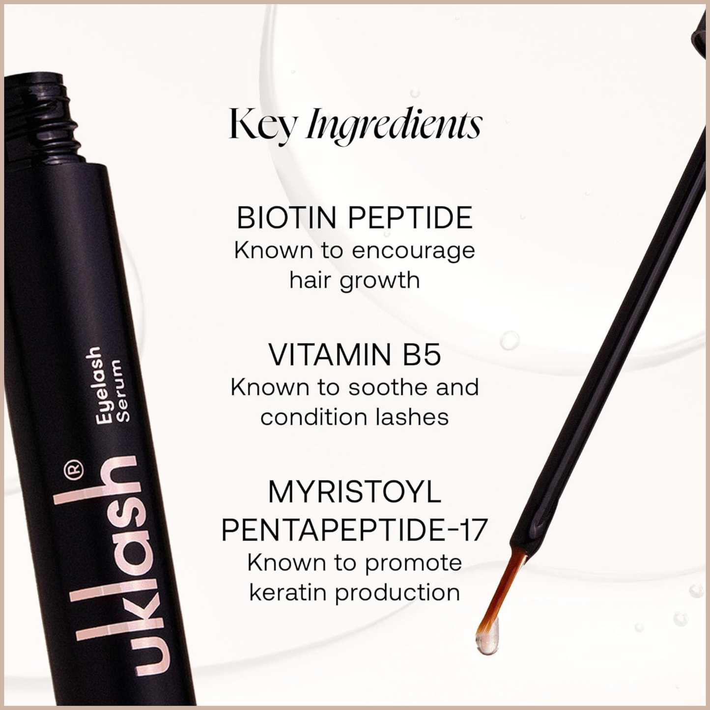 UKLASH Eyelash Growth Serum – Vegan Lash Serum for Longer, Fuller & Healthier-Looking Lashes