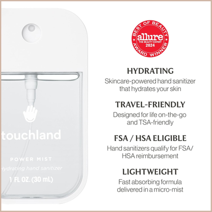 Hand Sanitizer Spray Dye Free Trio – Rainwater, Beach Coco & Unscented – 3 x 1 fl oz Travel Mists
