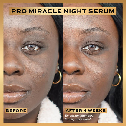 Revolution Pro Miracle Night Rescue Serum Advanced Complex – Overnight Face Serum with Hyaluronic Acid, Peptides, Ceramides & Probiotics – 1 oz