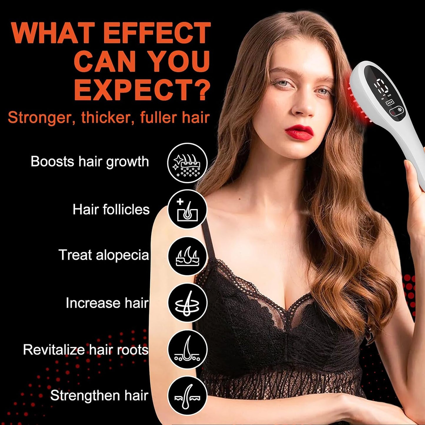 Laser Therapy Hair Growth Comb – Red Light Low-Level Laser Therapy Device for Men & Women