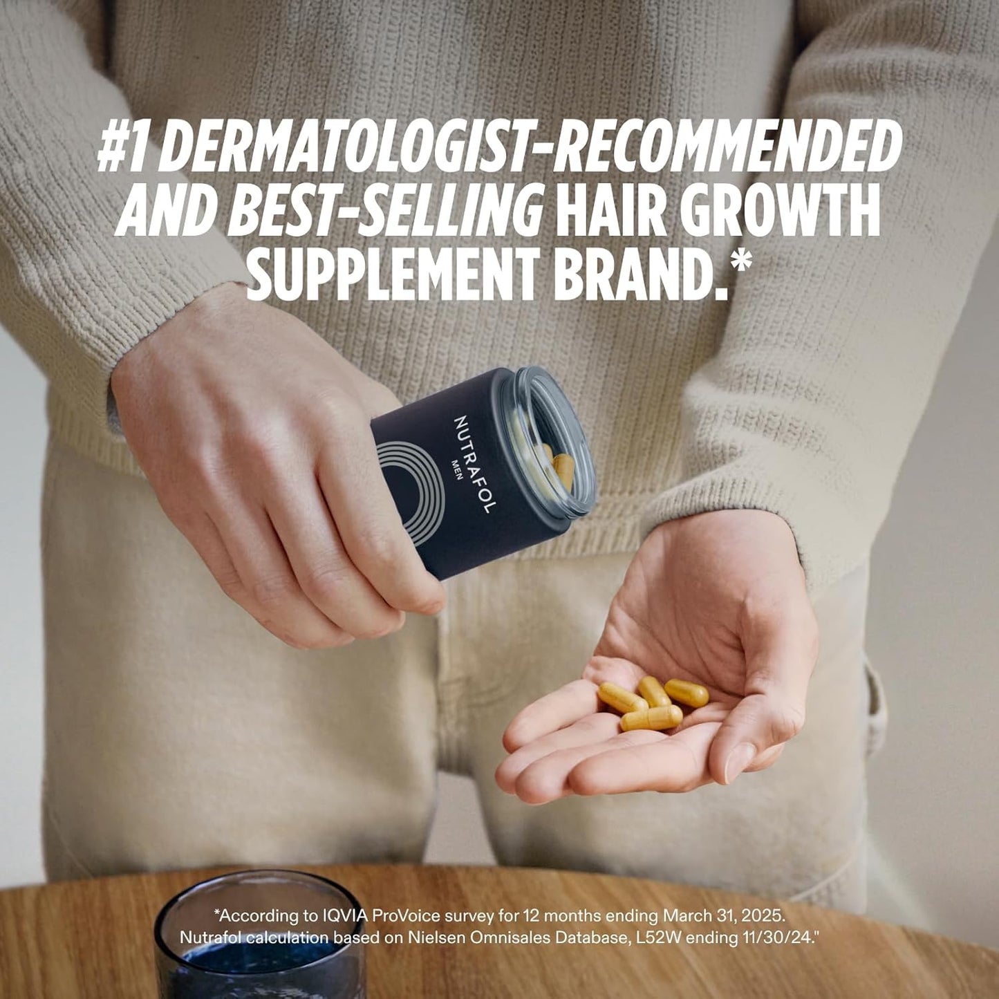Nutrafol Men’s Hair Growth Supplements – 1-Month Supply for Visibly Thicker Hair & Improved Scalp Coverage