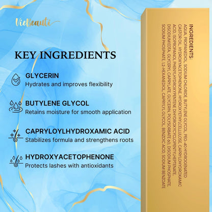 VieBeauti Eyelash Growth Serum – Advanced Nourishing Lash Serum for Longer, Fuller & Thicker-Looking Lashes – 5ml