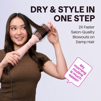 Wavytalk Air Sculpt 5-in-1 Hot Air Brush Set – Blow Dryer Brush, Volumizer, Diffuser & Multi Hair Styler – Pink
