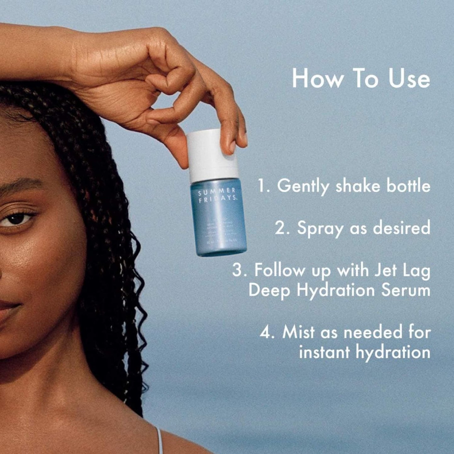 Summer Fridays Jet Lag Skin Soothing Hydration Face Mist – Ultra-Fine Hydrating Facial Spray for Dewy, Glowing Skin – 1.7 fl oz