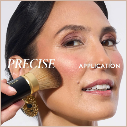 Retractable Angled Kabuki Brush – Cruelty-Free Vegan Makeup Brush for Cream, Liquid & Powder Products